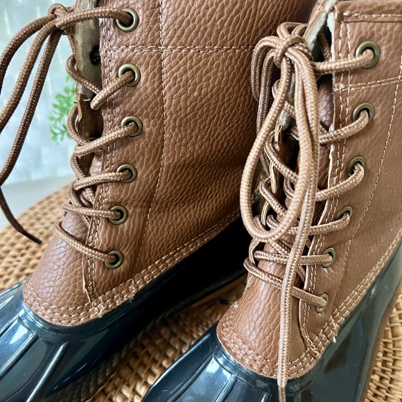 JBU By JAMBU Womens Maplewood Waterproof Round Toe LaceUp Duck Rain boots Size 7 - Picture 6 of 10
